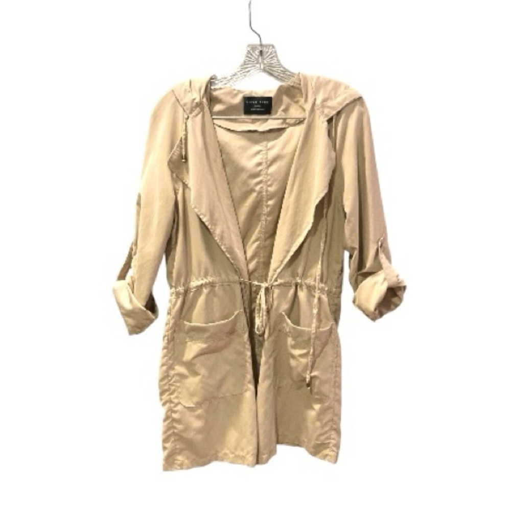 Love Tree NWOT Lightweight Hooded Long Jacket Tan - Small
